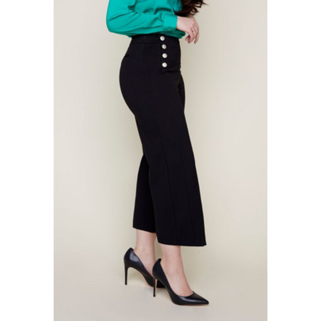 RENUAR RENUAR R8112E906S PANTALON BOUTONS DORES NOIR