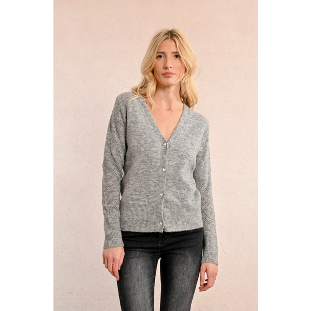 MOLLY BRACKEN MOLLY BRACKEN LA1423CN CARDIGAN GRIS