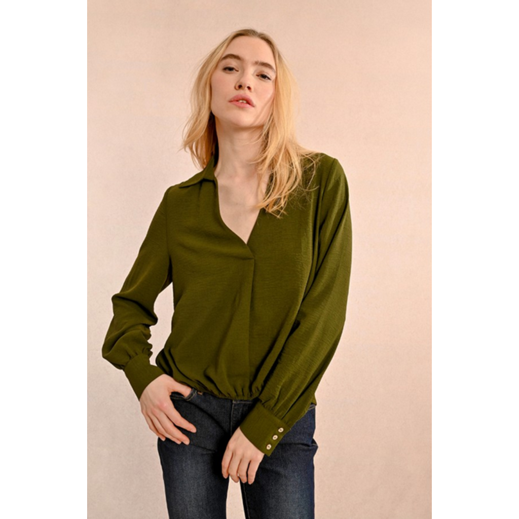 MOLLY BRACKEN MOLLY BRACKEN G913CH BLOUSE KHAKI