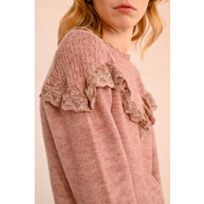 MOLLY BRACKEN MOLLY BRACKEN LA1596CN SWEATER PINK VINTAGE