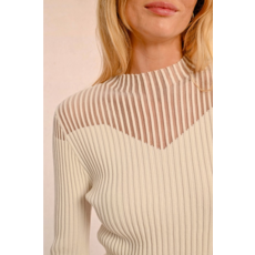 MOLLY BRACKEN MOLLY BRACKEN LA1618CN SWEATER WHITE