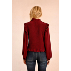 MOLLY BRACKEN MOLLY BRACKEN T1861BCN TOP DARK RED