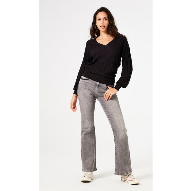 GARCIA GARCIA PULLOVER LEGER COL V NOIR