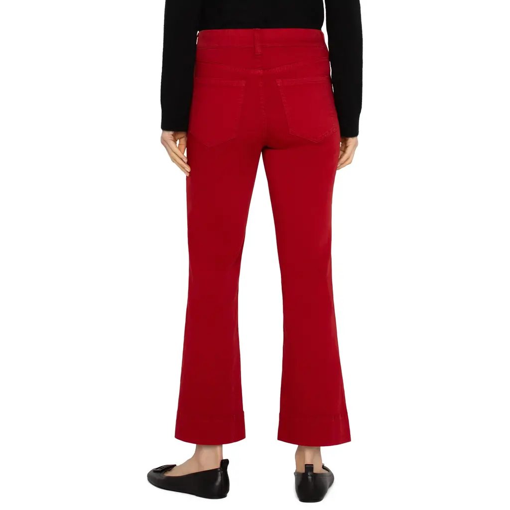 LIVERPOOL LIVERPOOL JEANS GIA CROP FLARE W/WIDE HEM CARNELIAN