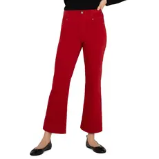 LIVERPOOL LIVERPOOL JEANS GIA CROP FLARE W/WIDE HEM CARNELIAN