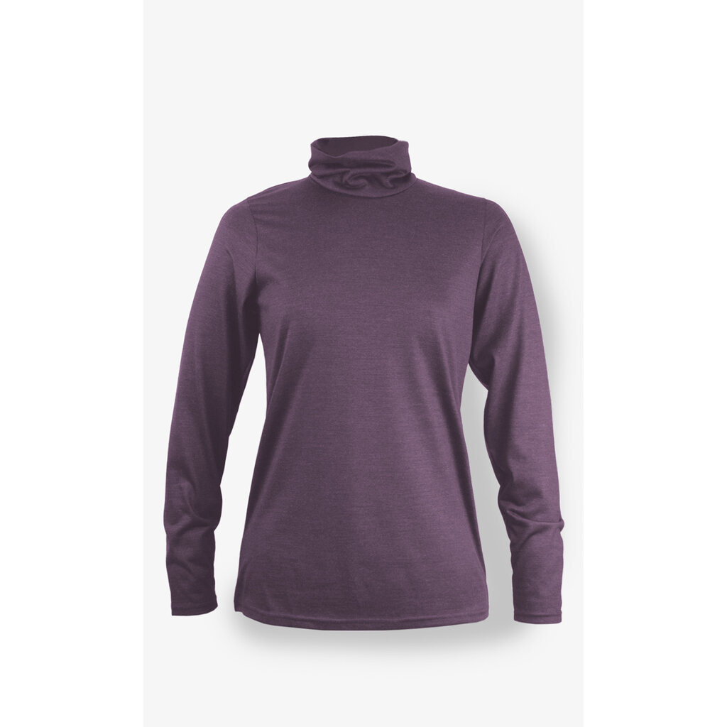 BONNETIER BONNETIER COL ROULE MERINO AUBERGINE