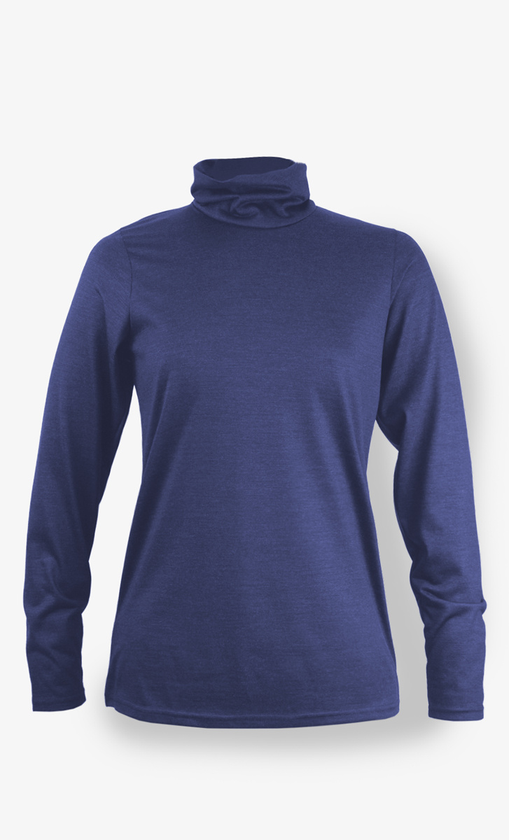 BONNETIER COL ROULE MERINO BLEU NUIT