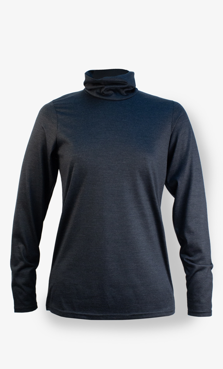 BONNETIER COL ROULE MERINO NOIR