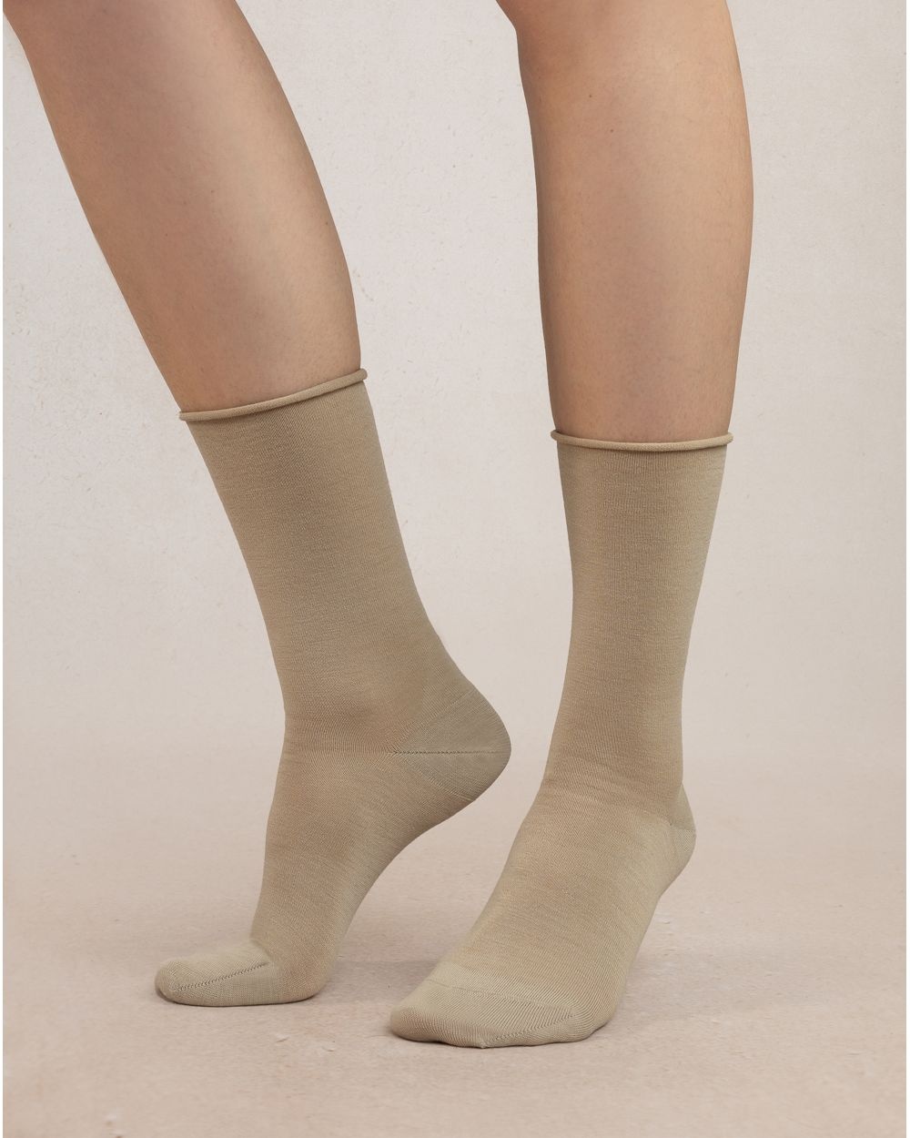 BLEU FORET CHAUSSETTE VELOUTE LAINE 6700 PARCHEMIN