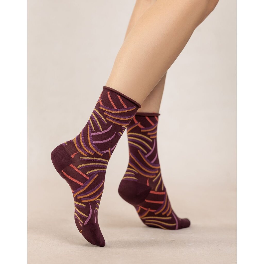 BLEU FORÊT BLEU FORET CHAUSSETTE GRIFFES PRUNE