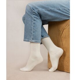BLEU FORÊT BLEU FORET CHAUSSETTES CACHEMIRE UNIES ECRU