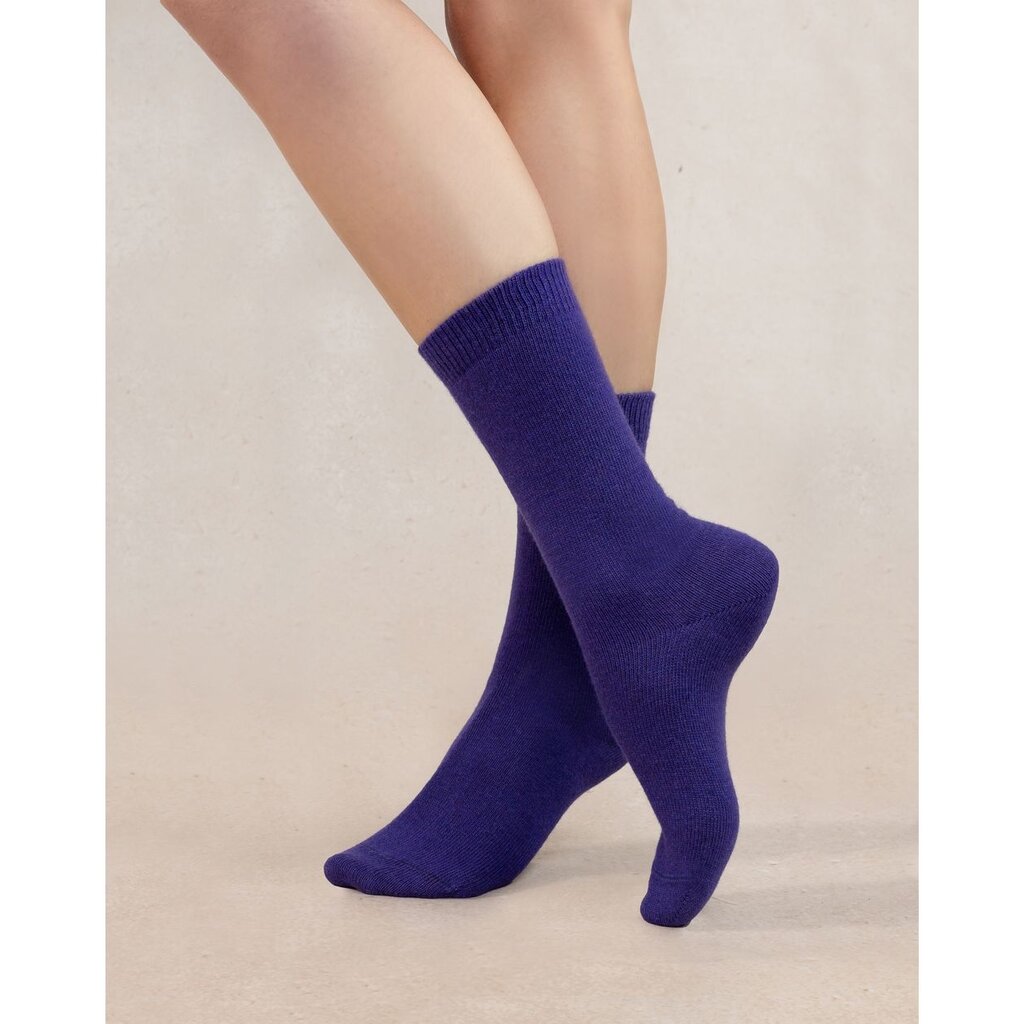 BLEU FORÊT BLEU FORET CHAUSSETTES CACHEMIRE UNIES VIOLET