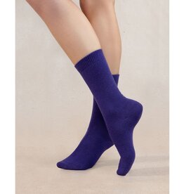 BLEU FORÊT BLEU FORET CHAUSSETTES CACHEMIRE UNIES VIOLET