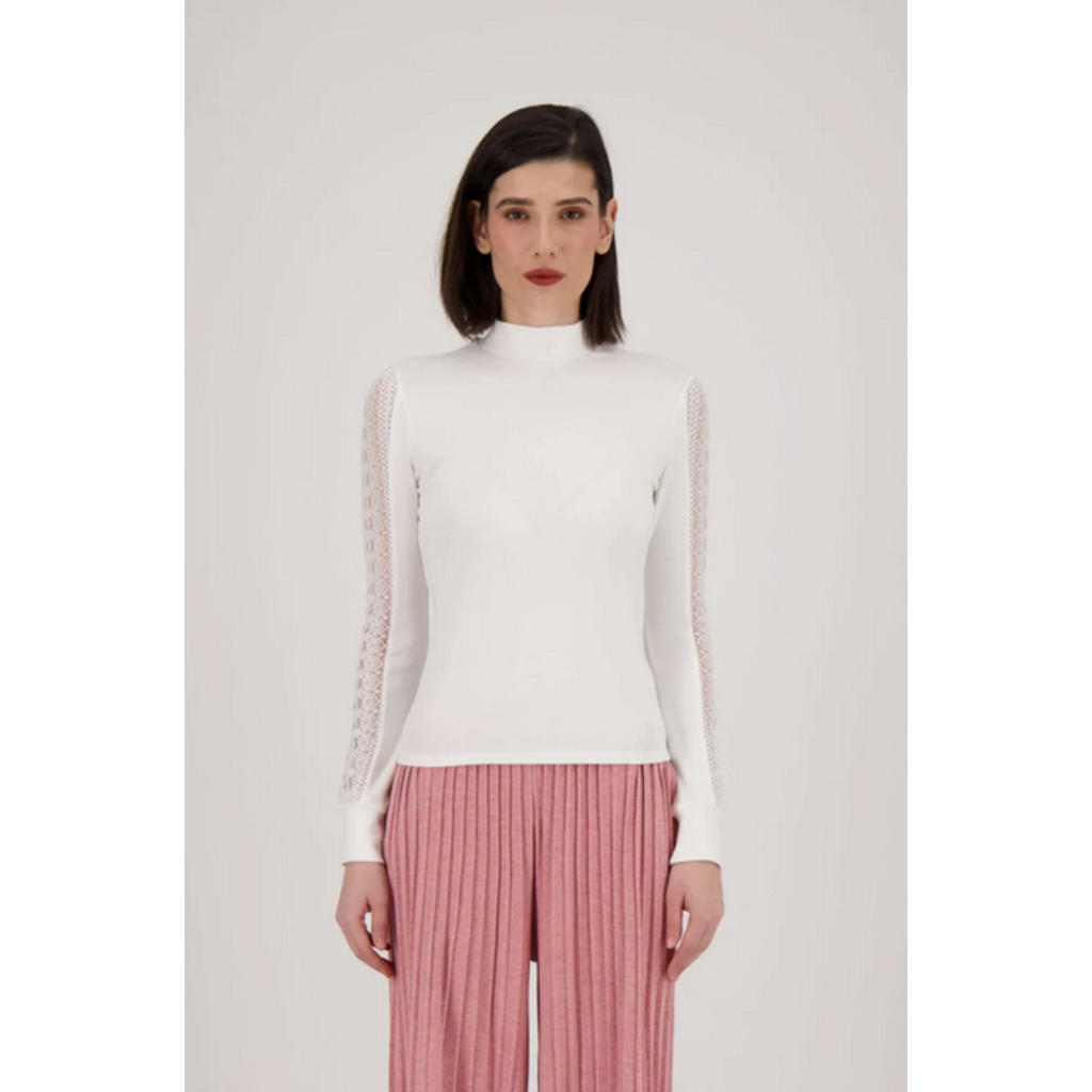 SPANNER SPANNER MOCK NECK 424106 BLANC