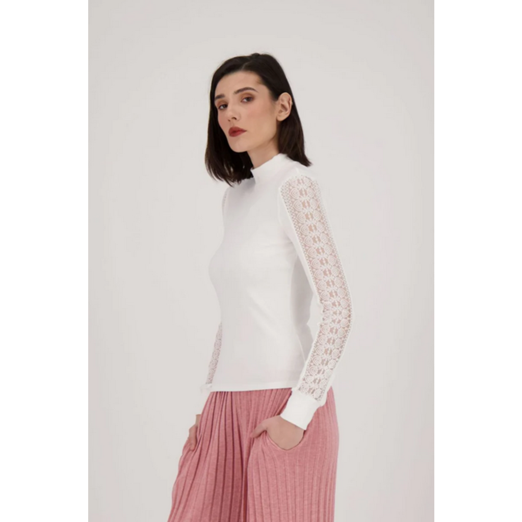 SPANNER SPANNER MOCK NECK 424106 BLANC