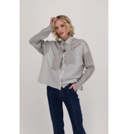 GABBY ISABELLA GABBY ISABELLA 524640 SHIRT TIE UP SWEATER GREY