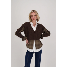 GABBY ISABELLA GABBY ISABELLA 524718 SHIRT AND KNIT CARDIGAN TOPPER