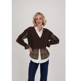 GABBY ISABELLA GABBY ISABELLA 524718 SHIRT AND KNIT CARDIGAN TOPPER