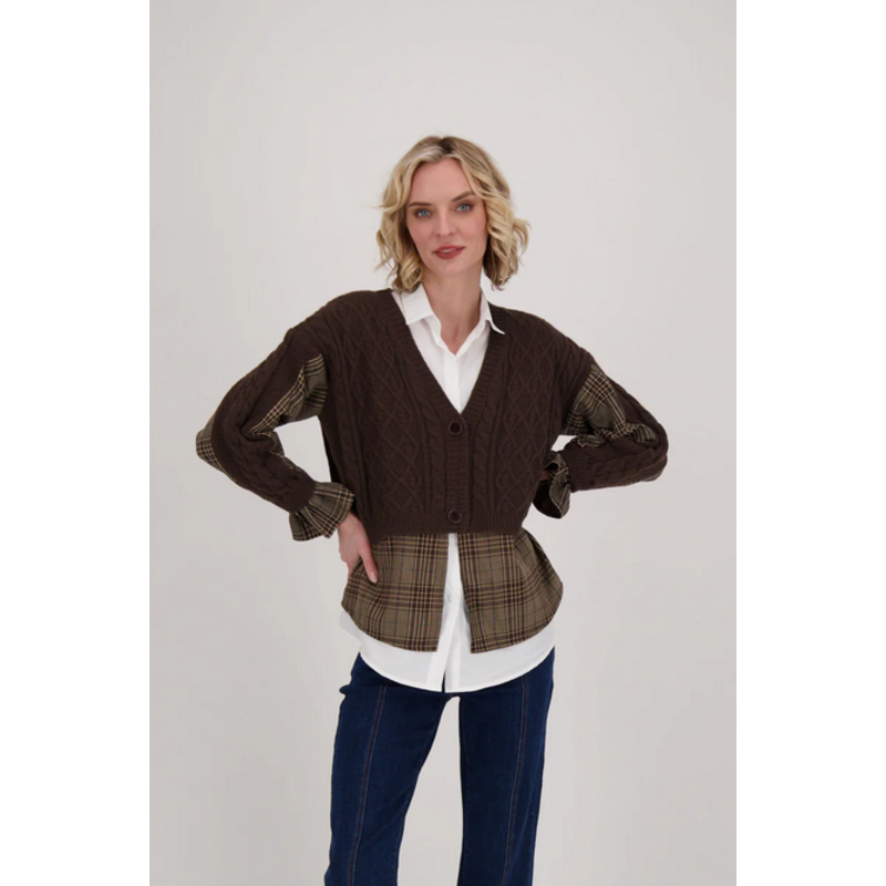 GABBY ISABELLA GABBY ISABELLA 524718 SHIRT AND KNIT CARDIGAN TOPPER