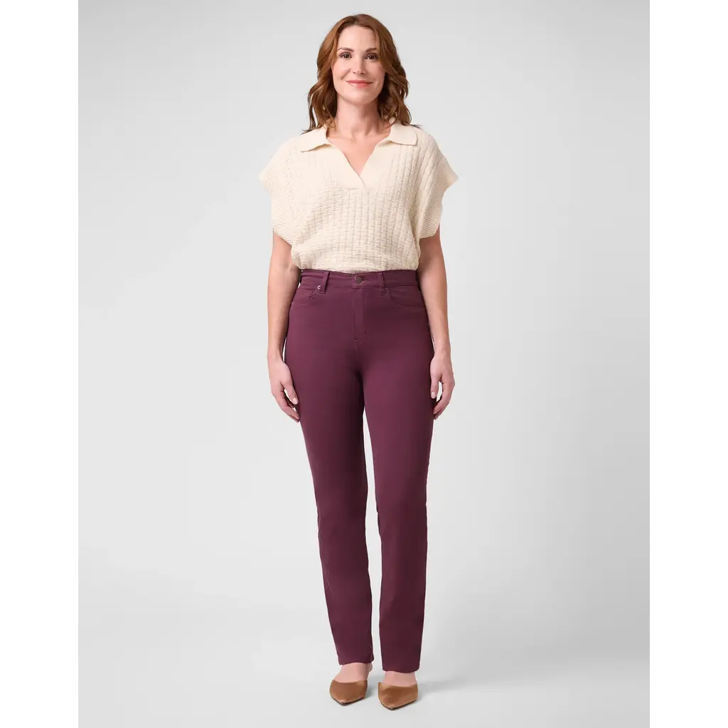 YOGA JEANS YOGA JEANS SLIM HIGH RISE 30'' INSEAM MADRID/POURPRE