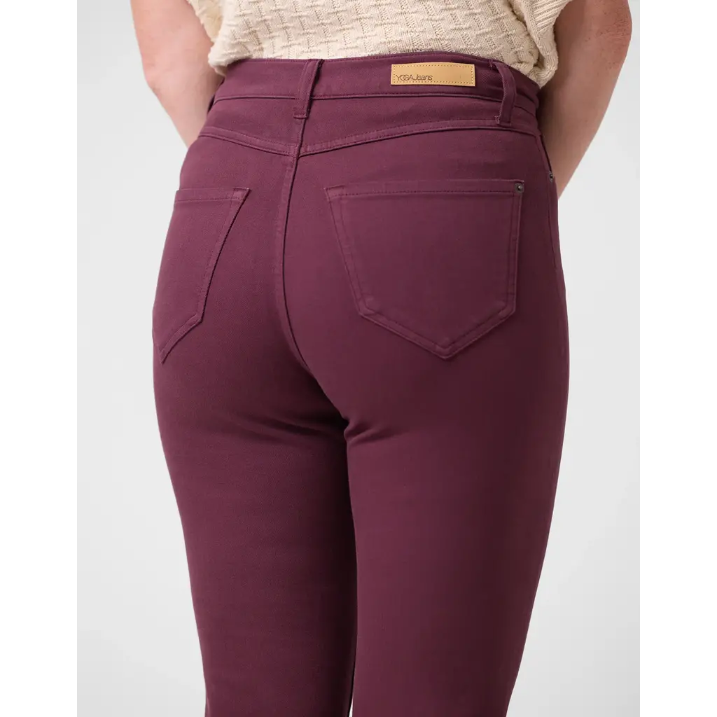 YOGA JEANS YOGA JEANS SLIM HIGH RISE 30'' INSEAM MADRID/POURPRE