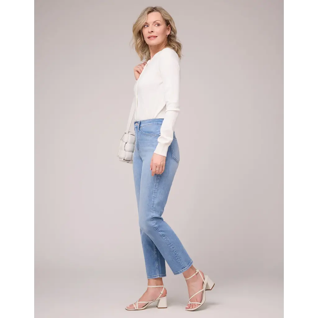 YOGA JEANS YOGA JEANS CHLOE STRAIGHT 27'' SURF BLUE