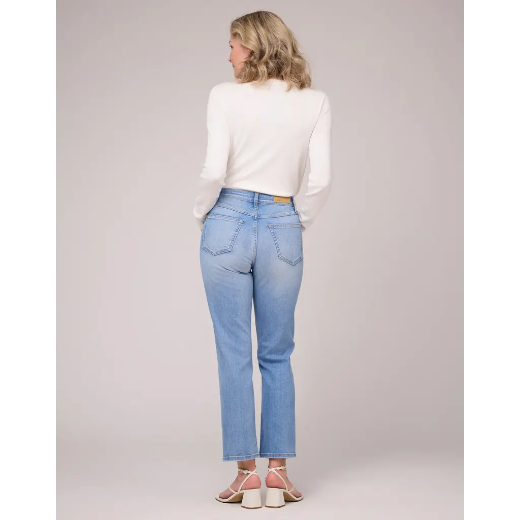 YOGA JEANS YOGA JEANS CHLOE STRAIGHT 27'' SURF BLUE