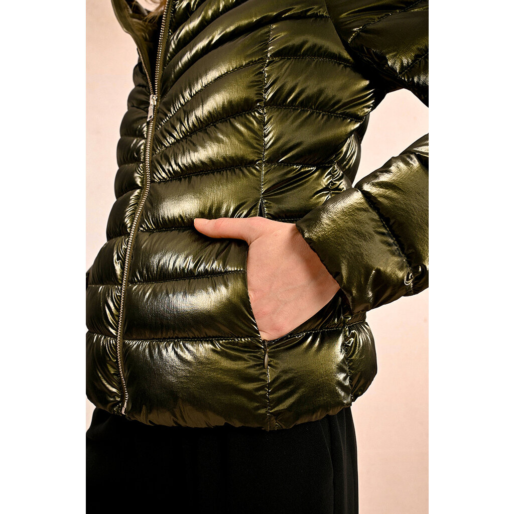 MOLLY BRACKEN MOLLY BRACKEN WOVEN PADDED JACKET KAKI