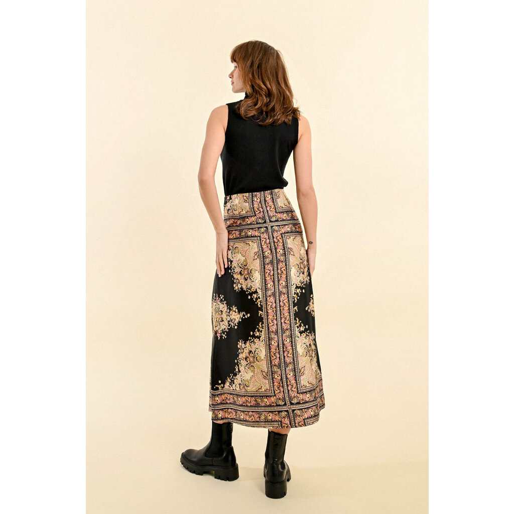 MOLLY BRACKEN MOLLY BRACKEN JUPE PIEBLA MOTIFS NOIR