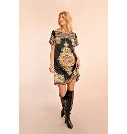 MOLLY BRACKEN MOLLY BRACKEN ROBE PIEBLA MOTIFS NOIR