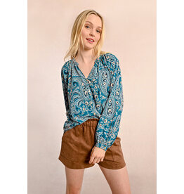 MOLLY BRACKEN MOLLY BRACKEN BLOUSE PAISLEY TEAL