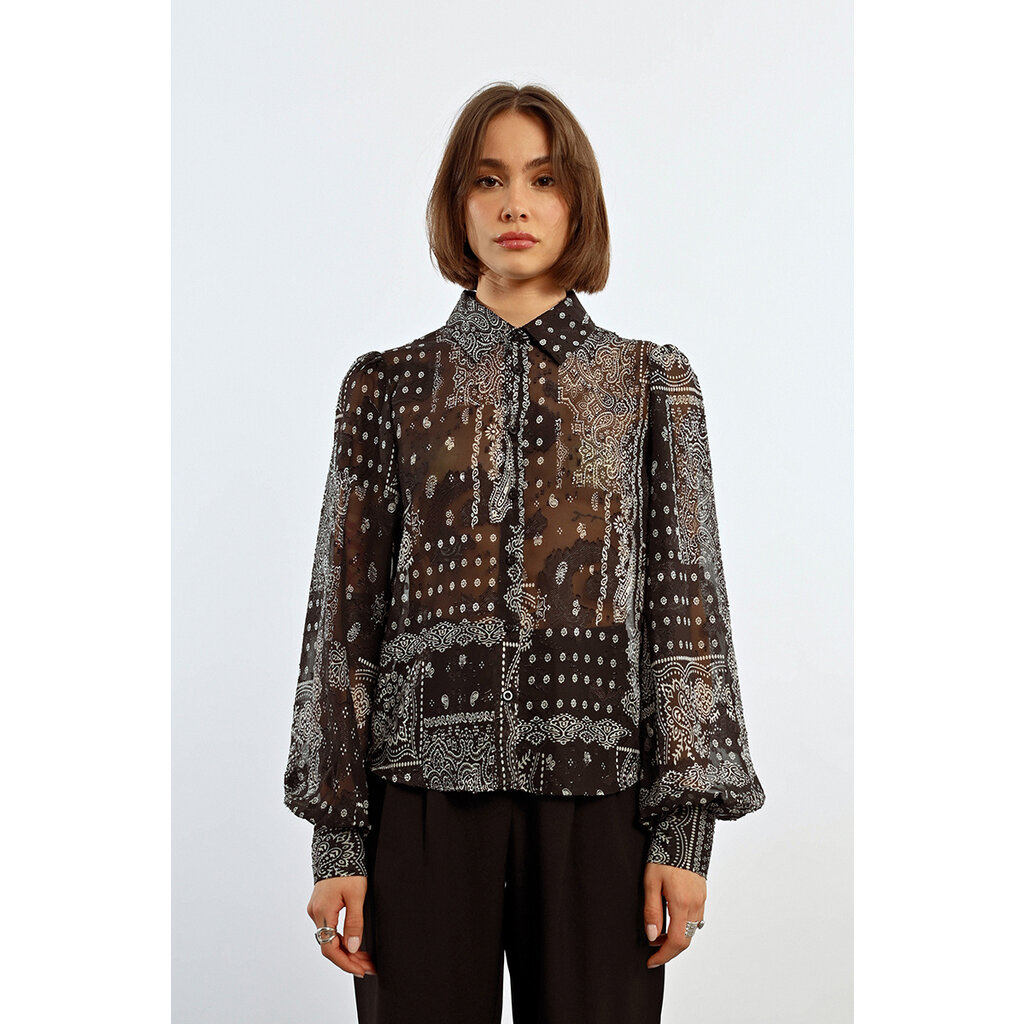 MOLLY BRACKEN MOLLY BRACKEN BLOUSE PAISLEY NOIR