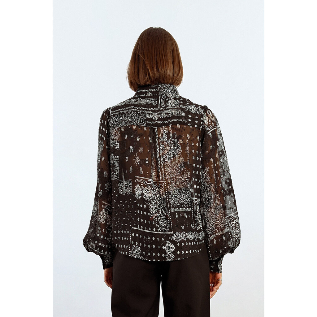 MOLLY BRACKEN MOLLY BRACKEN BLOUSE PAISLEY NOIR