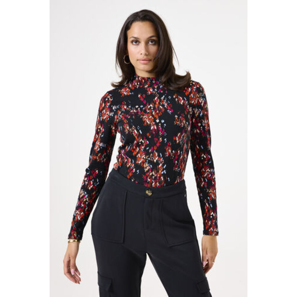 GARCIA GARCIA HAUT MOCK MOTIFS MULTI/NOIR