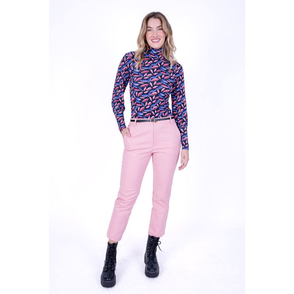 LYLU HAUT THELMA FEUILLES ROSE/BLEU