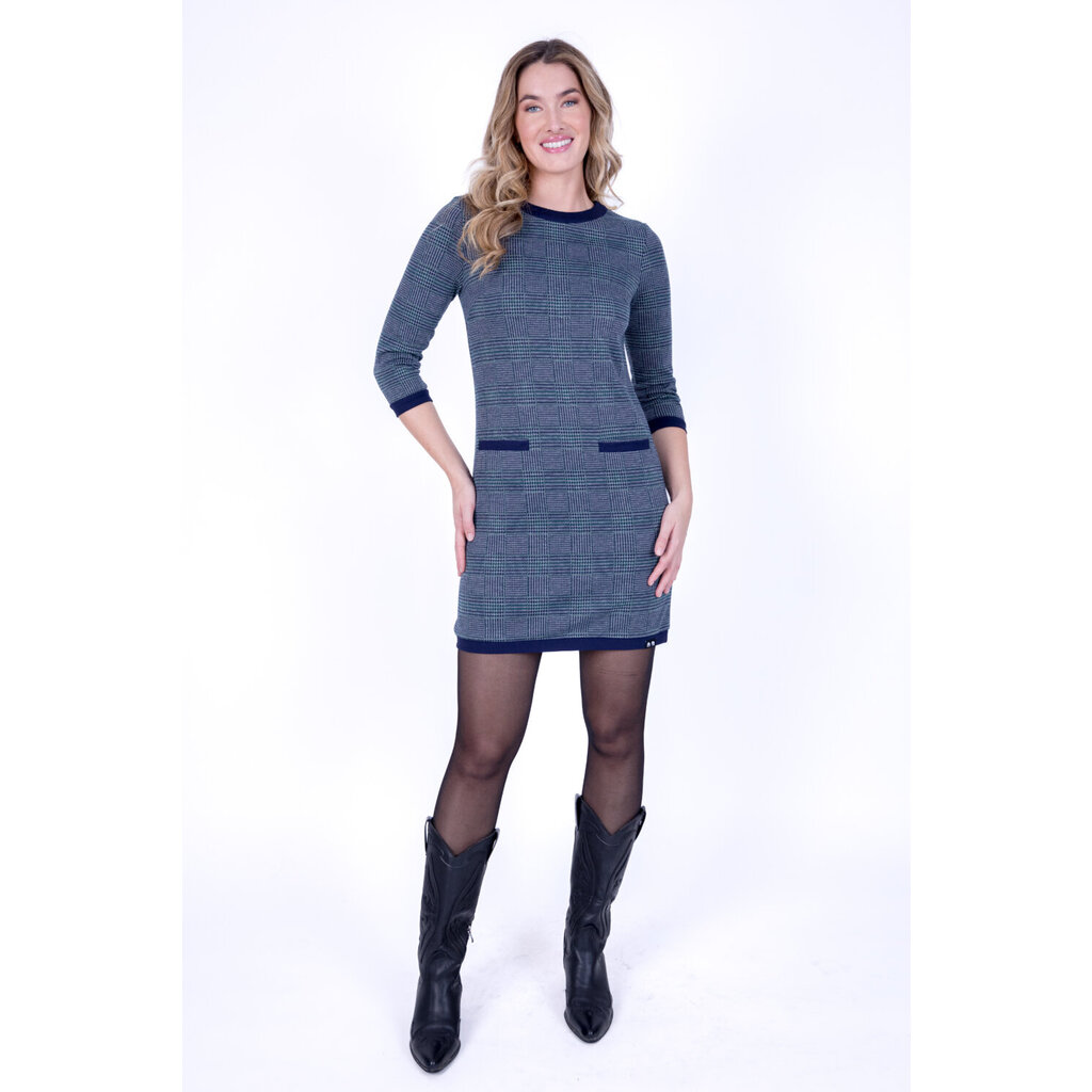 LYLU ROBE CAROLA PATCHWORK PIED DE POULE