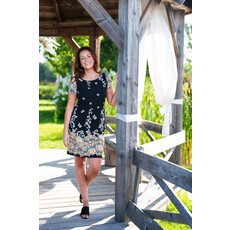 RIEN NE SE PERD TOUT SE CREE RIEN NE SE PERD ROBE CLASSIQUE NOIR ET OR