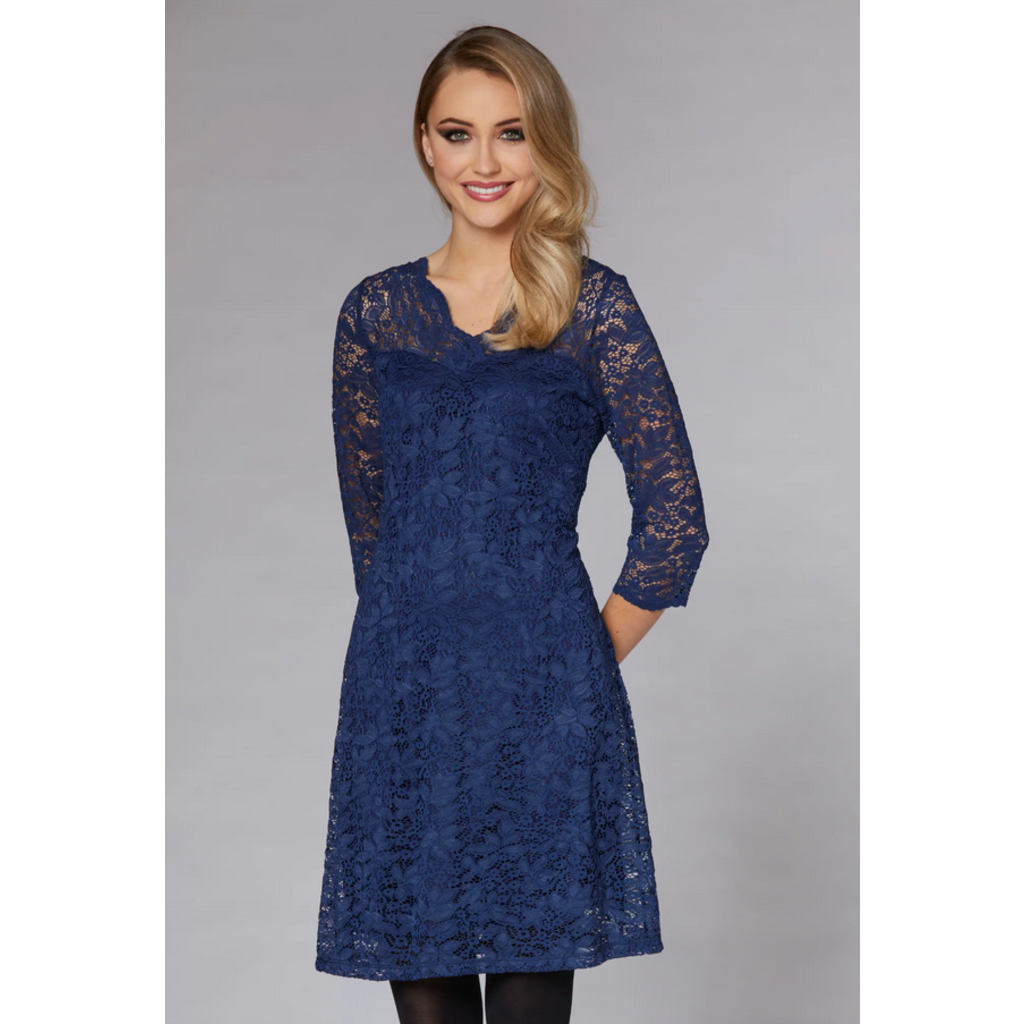 LUC FONTAINE ROBE CHRISTIANA BLEU