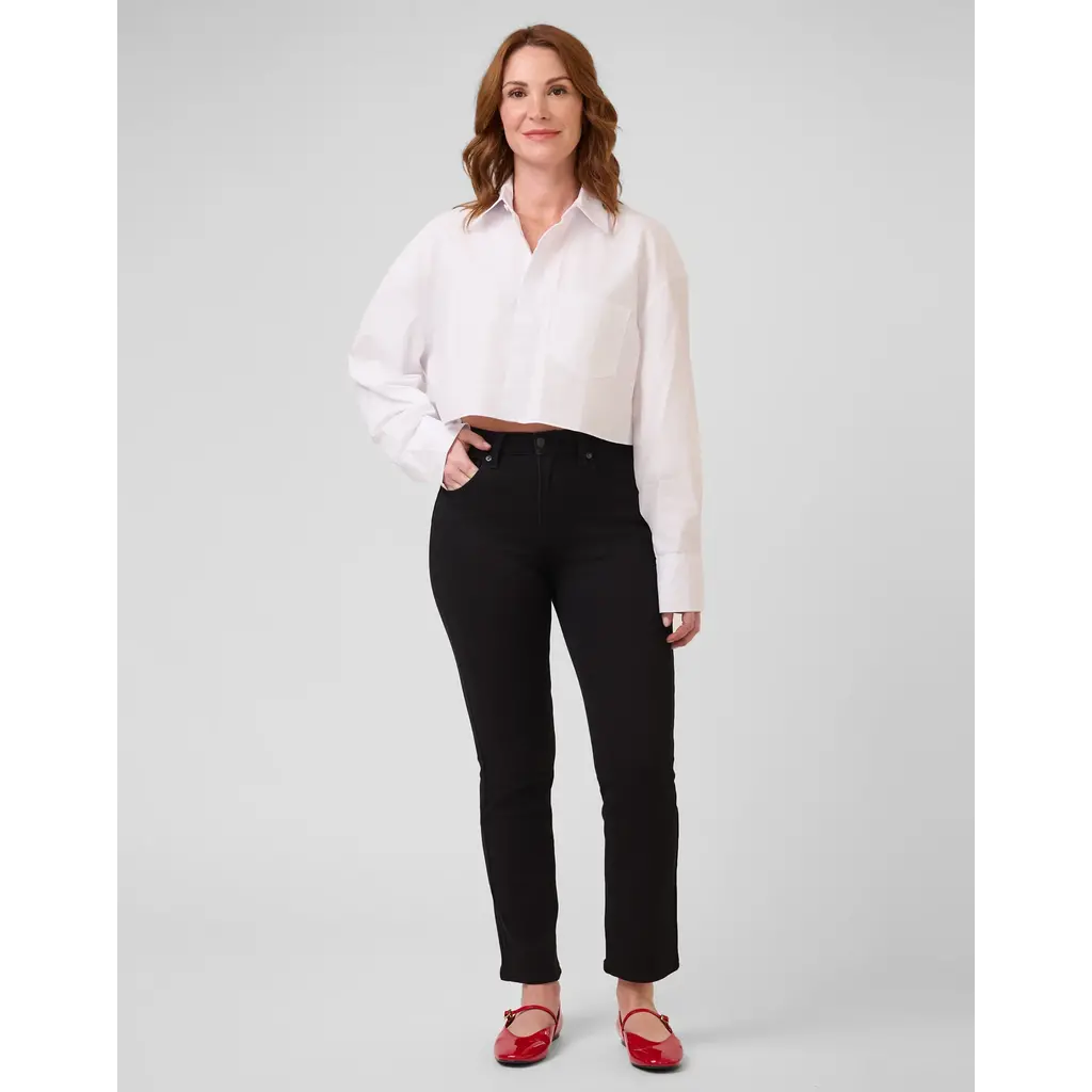 YOGA JEANS YOGA JEANS CHLOE 2644 STRAIGHT CLASSIC RISE 28'' BLACK