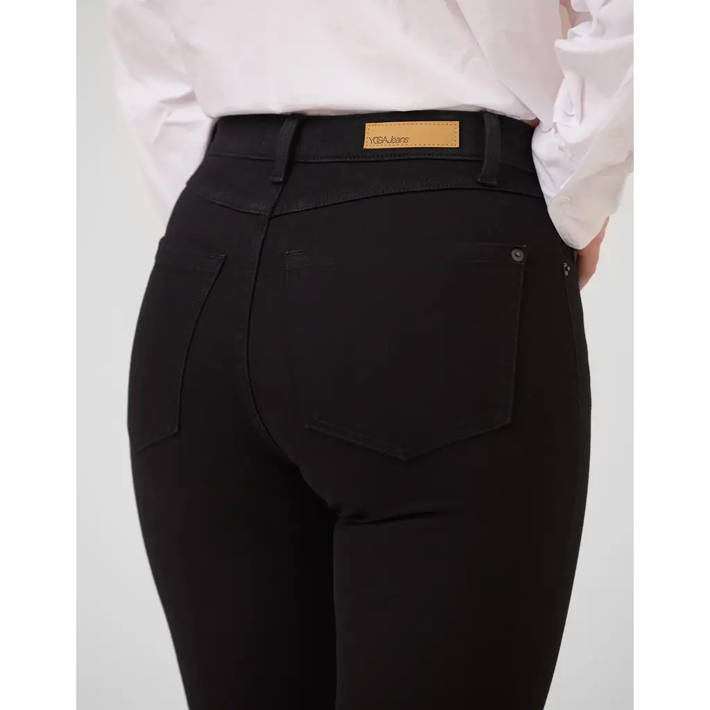 YOGA JEANS YOGA JEANS CHLOE 2644 STRAIGHT CLASSIC RISE 28'' BLACK