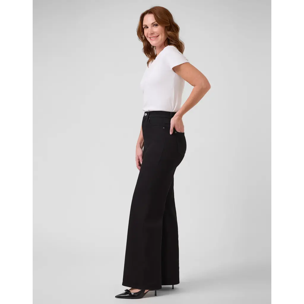 YOGA JEANS YOGA JEANS LILY 2645 WIDE LEG HIGH RISE 32'' INSEAM BLACK