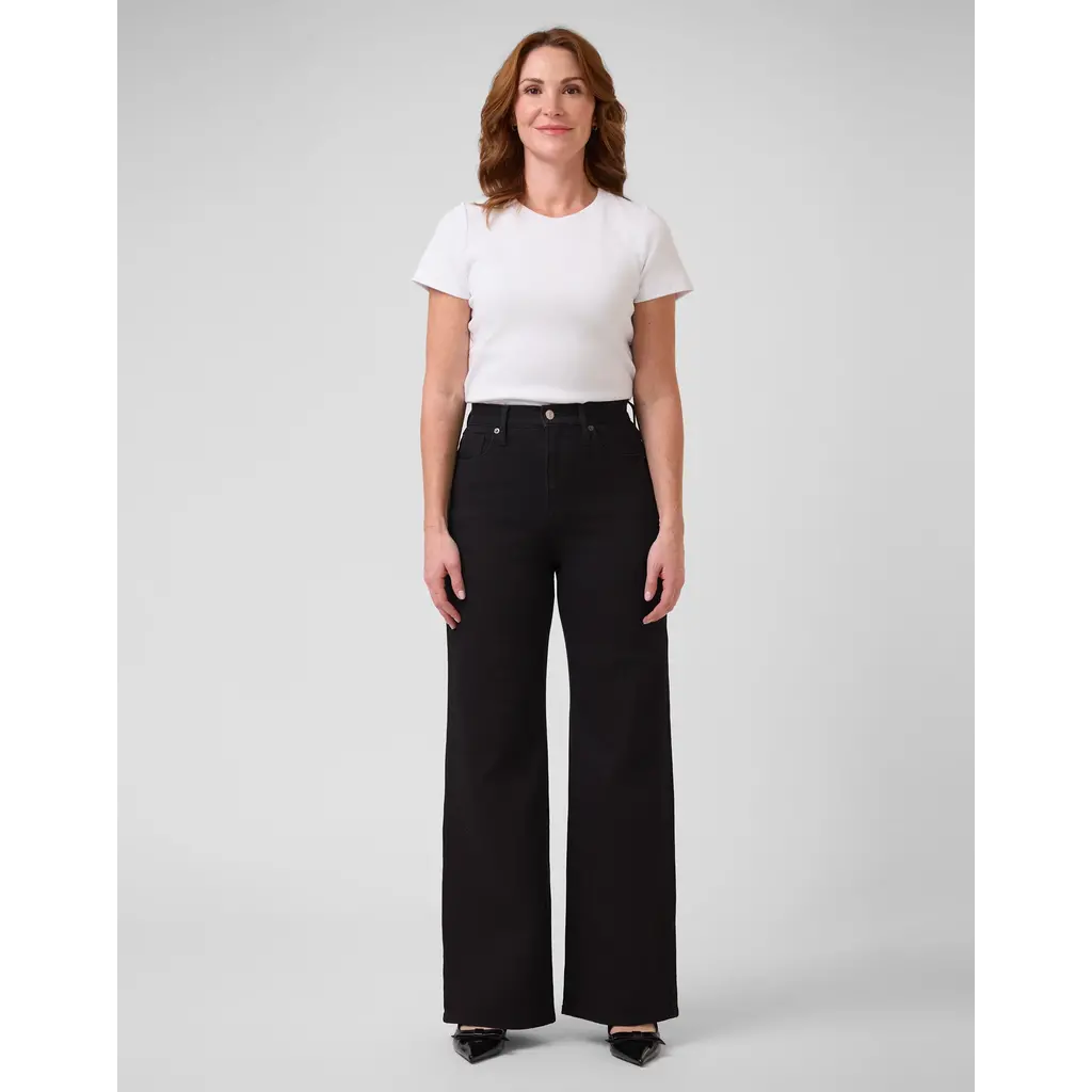 YOGA JEANS YOGA JEANS LILY 2645 WIDE LEG HIGH RISE 32'' INSEAM BLACK