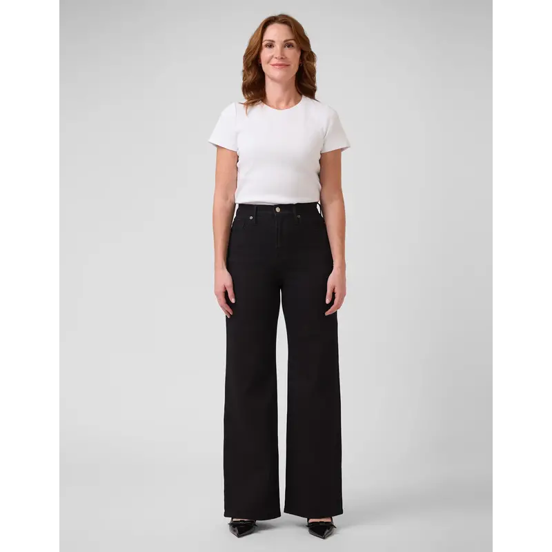 YOGA JEANS YOGA JEANS LILY 2645 WIDE LEG HIGH RISE 32'' INSEAM BLACK