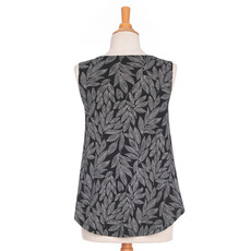 RIEN NE SE PERD TOUT SE CREE RIEN NE SE PERD CAMISOLE SWING FEUILLAGE NOIR/BLANC