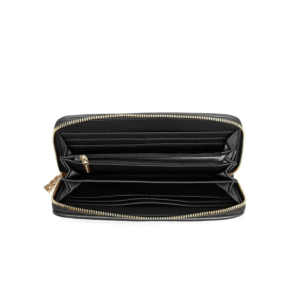 PIXIE MOOD PIXIE MOOD SANDY PLEATED WALLET BLACK