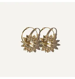 BOA BIJOUX BOA BOUCLE OREILLE VITRI OR VERMEIL 14K