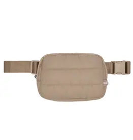 CC C.C SAC PUFFER PADDING FANNY PACK TAUPE