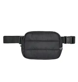 CC C.C SAC PUFFER PADDING FANNY PACK BLACK