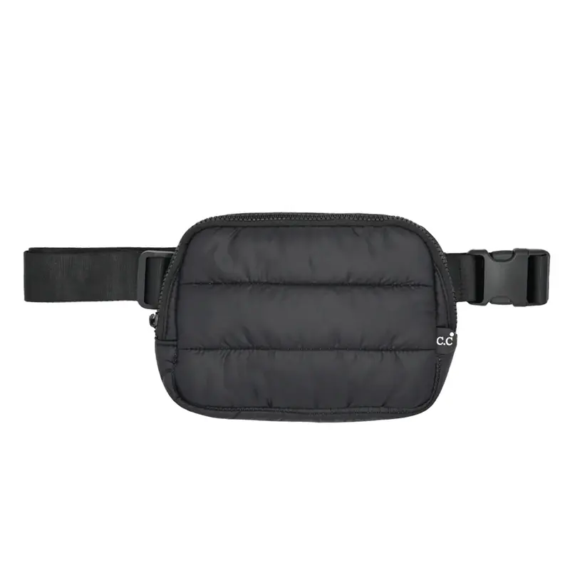 CC C.C SAC PUFFER PADDING FANNY PACK BLACK