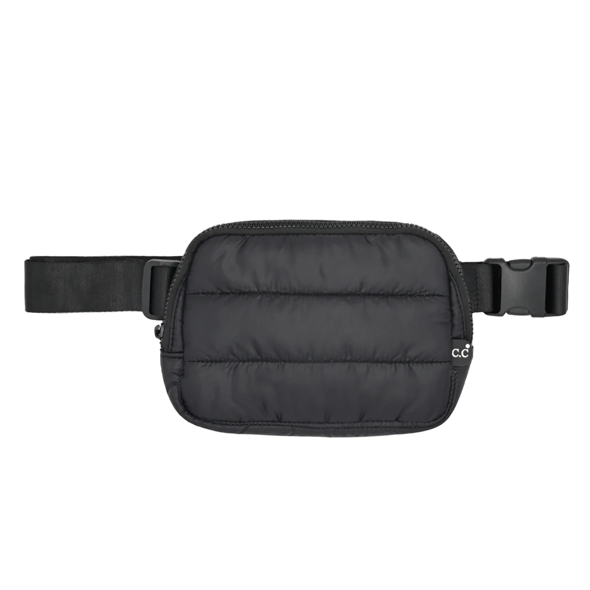 C.C SAC PUFFER PADDING FANNY PACK BLACK